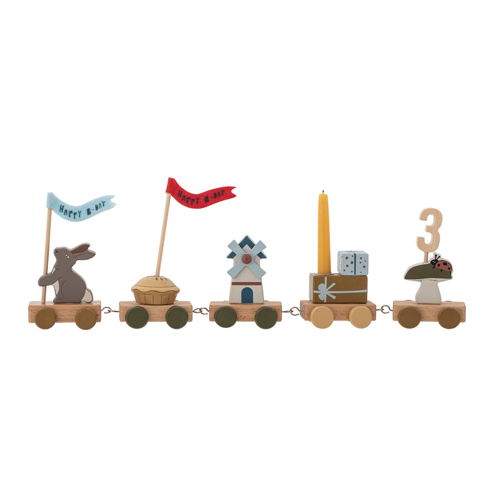 BLOOMINGVILLE MINI Alfi Birthday Decoration, Brun, MDF - L39xH8,5xW5 cm - DesignGaragen.dk.