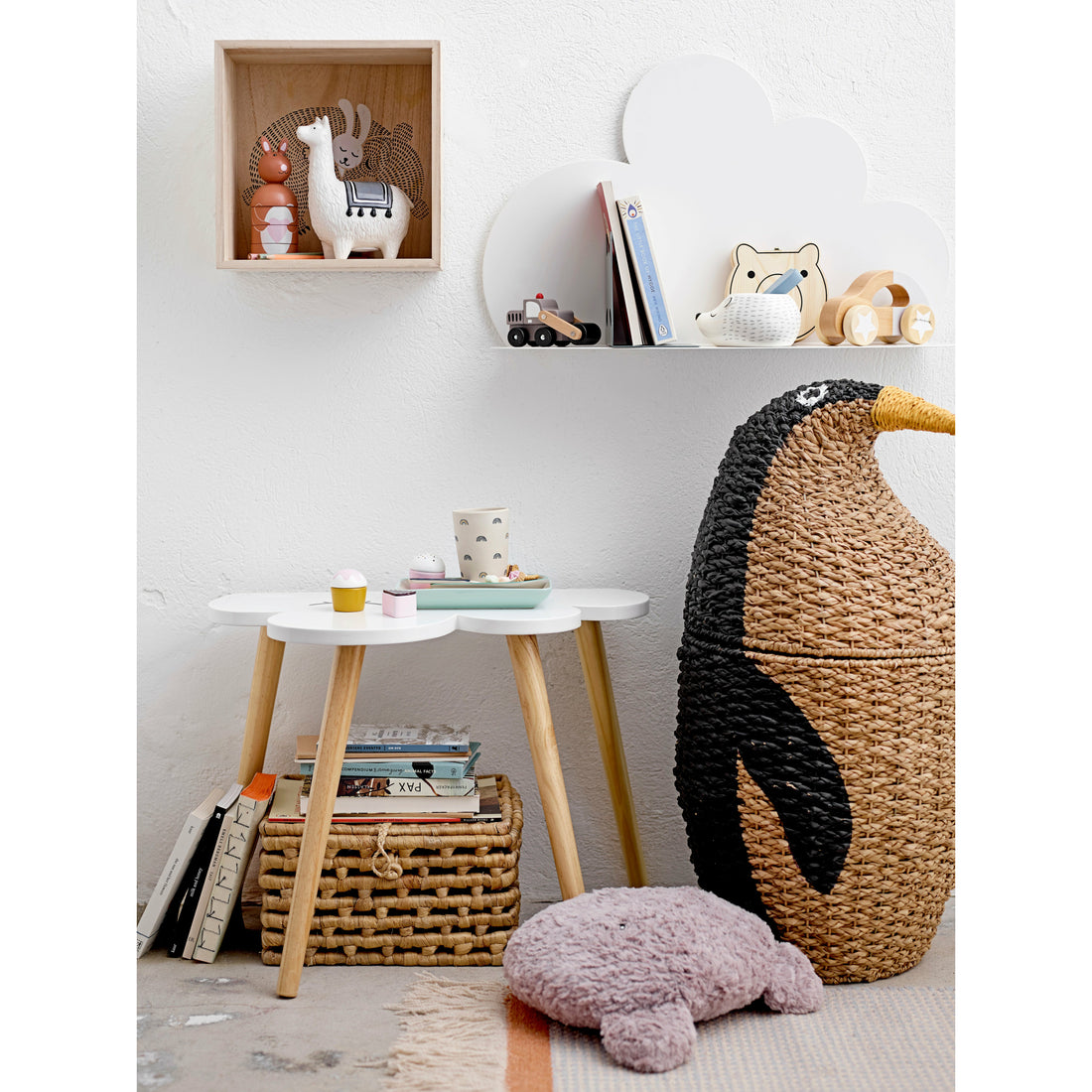 BLOOMINGVILLE MINI Maggie Hylde, Hvid, Metal - L60xH40xW15 cm - DesignGaragen.dk.