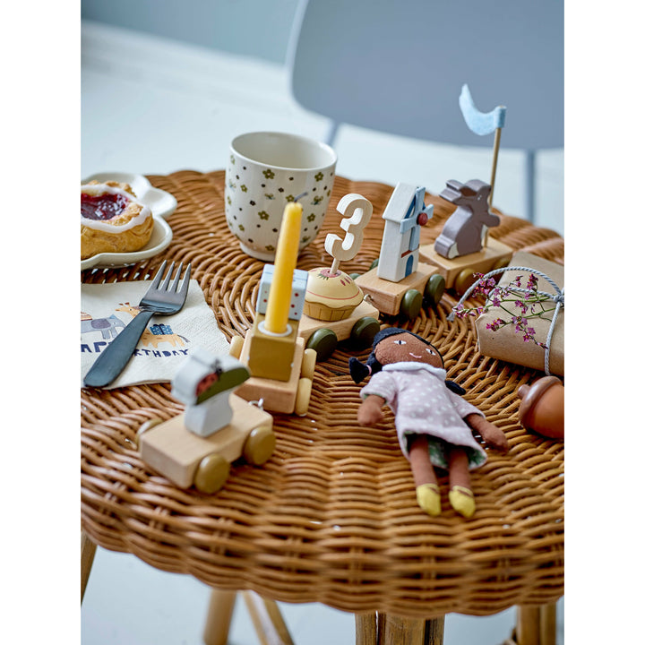 BLOOMINGVILLE MINI Alfi Birthday Decoration, Brun, MDF - L39xH8,5xW5 cm - DesignGaragen.dk.