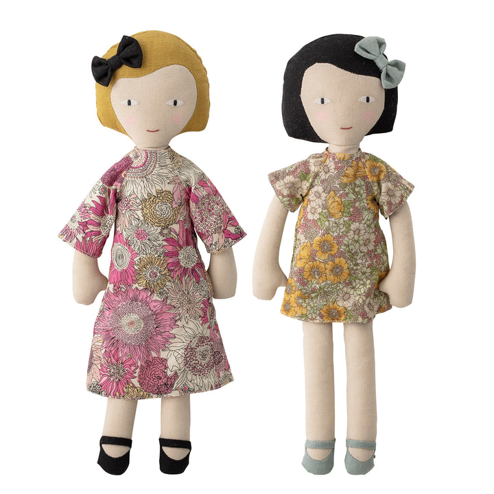 BLOOMINGVILLE MINI Molly &  Vida Doll, Rosa, Bomuld - L15xH37xW7 cm, Set of 2 - DesignGaragen.dk.