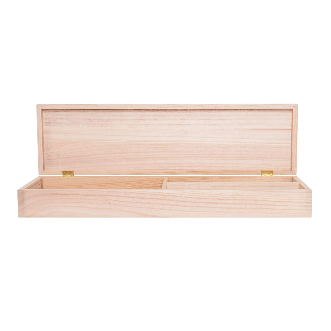 Hübsch - Opbevaringskasse, Natur, Kejsertræ L80xH10xB22 cm