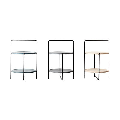 Andersen Furniture Tray table - ø46 cm - black frame - grey - DesignGaragen.dk.