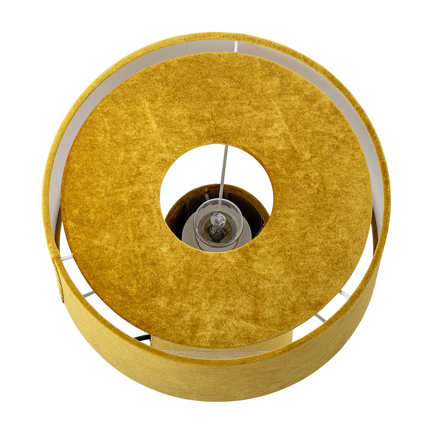 BLOOMINGVILLE Dafna Bordlampe, Gul, Polyester - D30xH50 cm - DesignGaragen.dk.