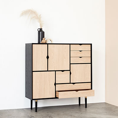 Andersen Furniture Unique's Highboard - sort korpus - DesignGaragen.dk.