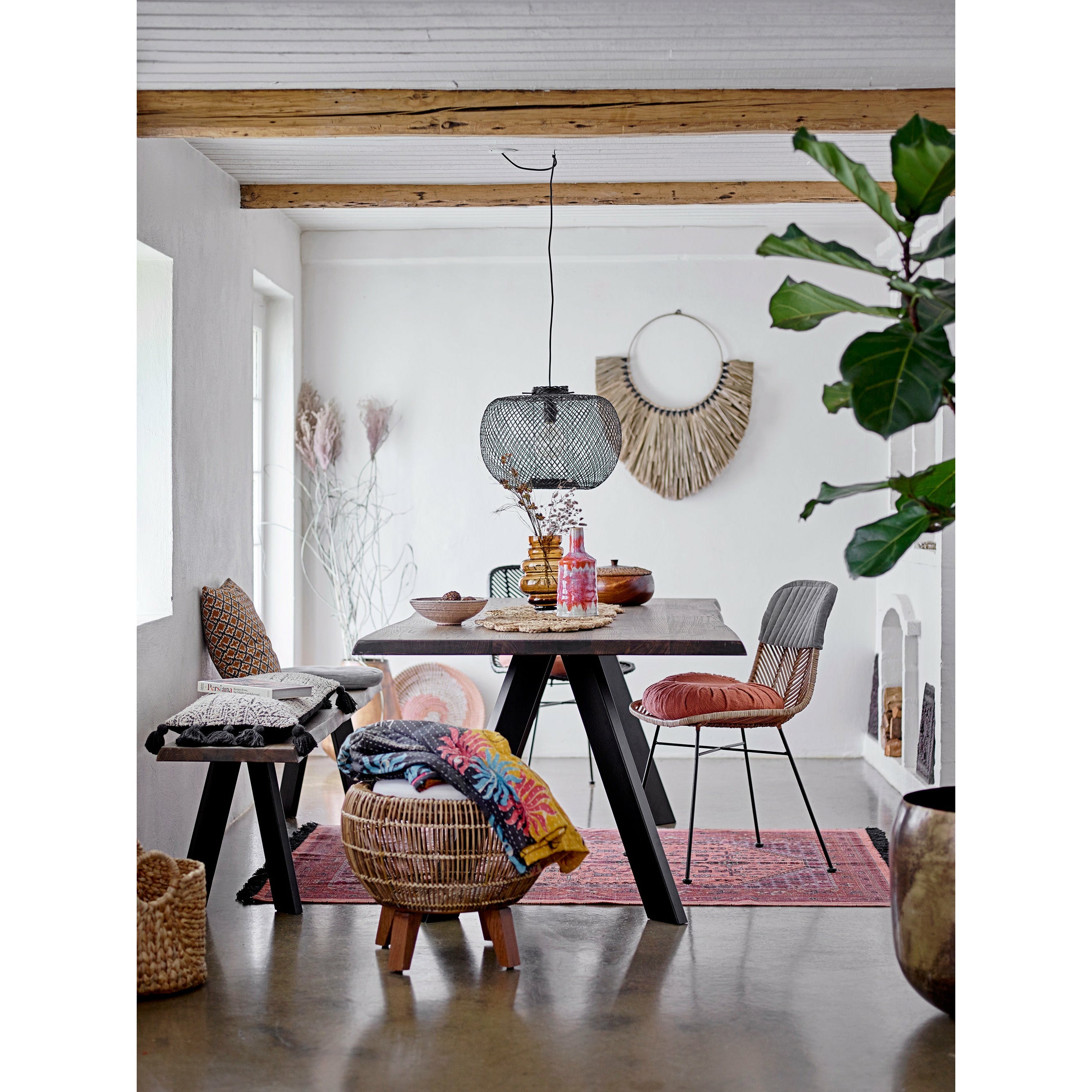 Rodi Pendel, Sort, Bambus - D42xH30 cm - BLOOMINGVILLE - DesignGaragen.dk