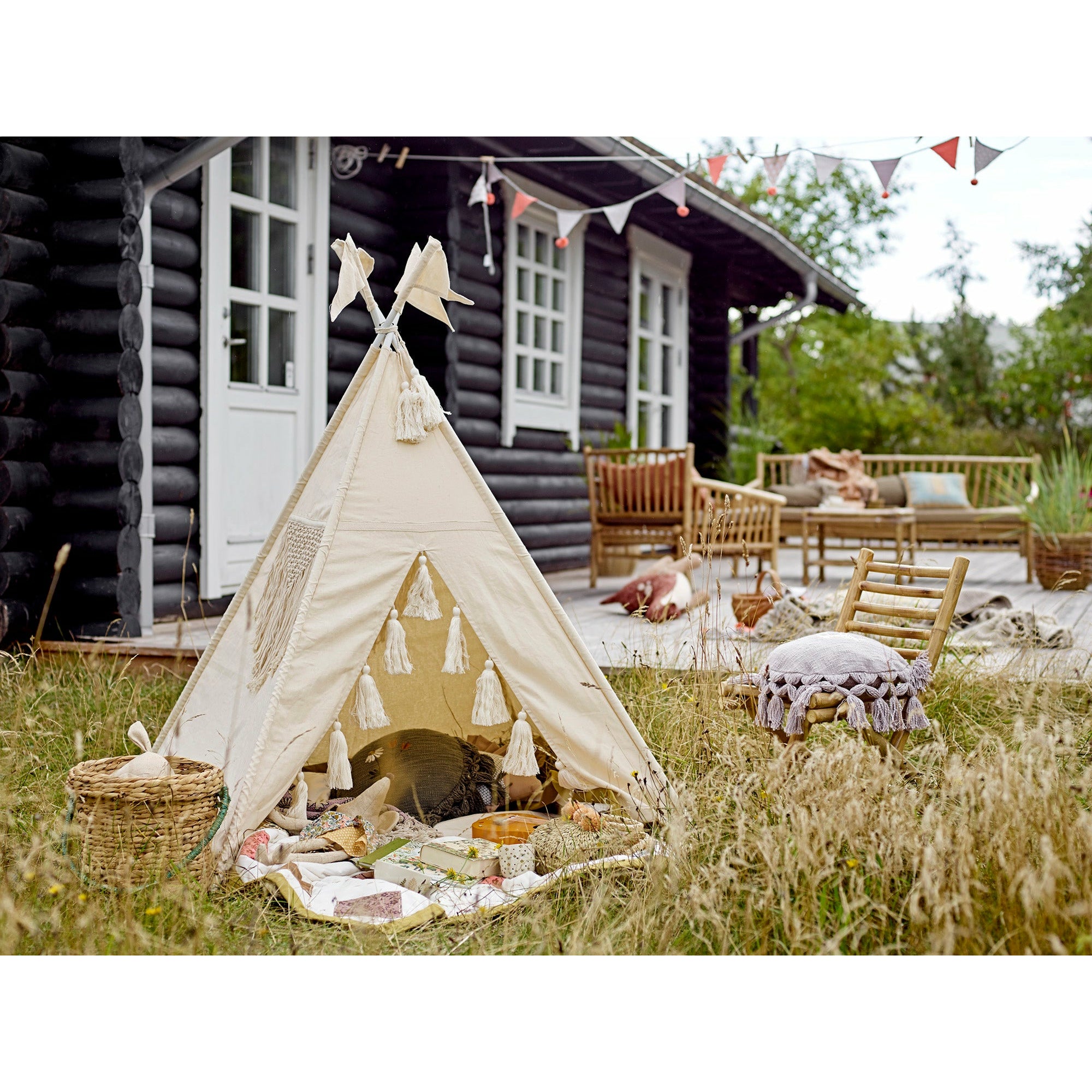 BLOOMINGVILLE MINI Fardin Legetipi, Natur, Bomuld - L110xH140xW110 cm - DesignGaragen.dk.