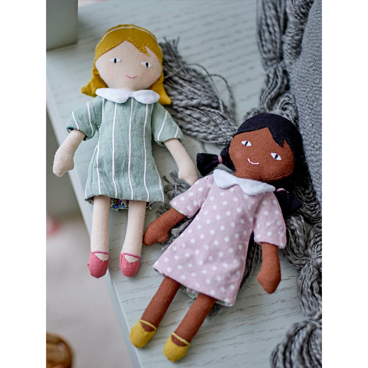 BLOOMINGVILLE MINI Hella & Stella Doll, Lilla, Bomuld - L6xH16 cm, Set of 2 - DesignGaragen.dk.