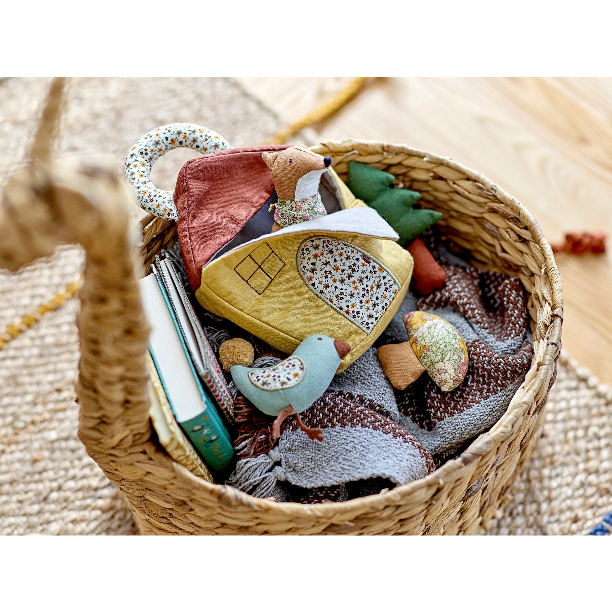 Tio Soft Toy, Brun, Hør - L14xH24xW3 cm, Set of 5 - BLOOMINGVILLE MINI - DesignGaragen.dk