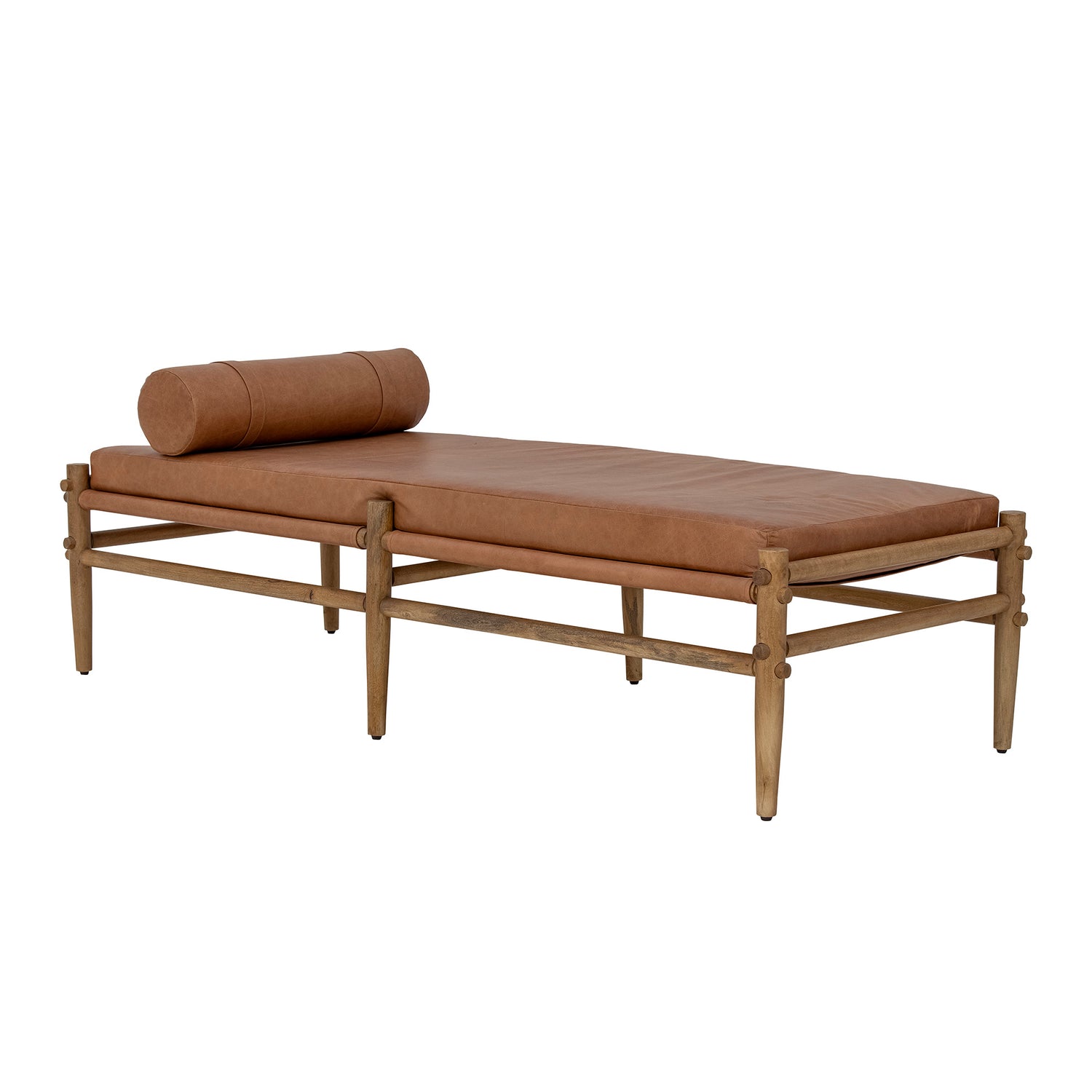 BLOOMINGVILLE Aysia Daybed, Natur, Læder - L200xH56xW80 cm - DesignGaragen.dk.
