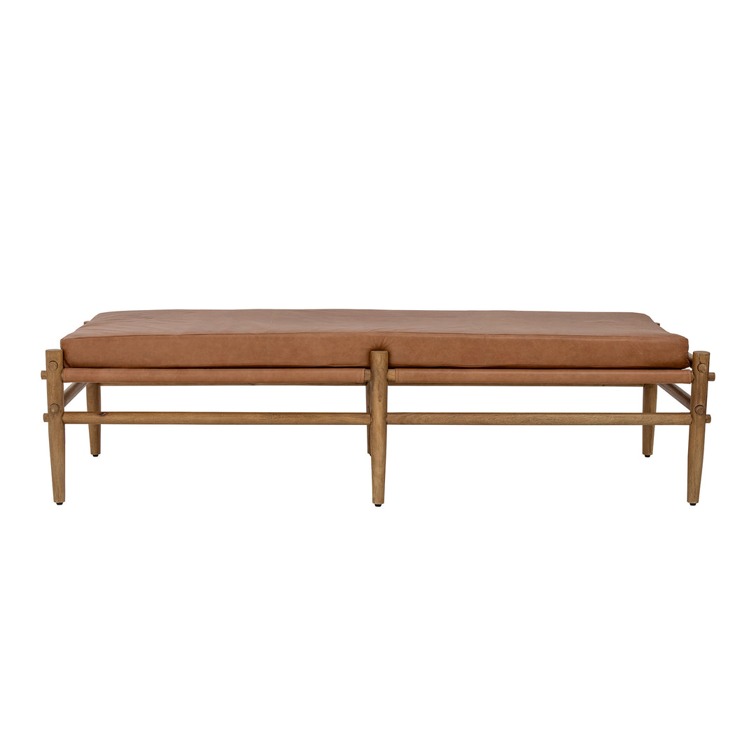 BLOOMINGVILLE Aysia Daybed, Natur, Læder - L200xH56xW80 cm - DesignGaragen.dk.