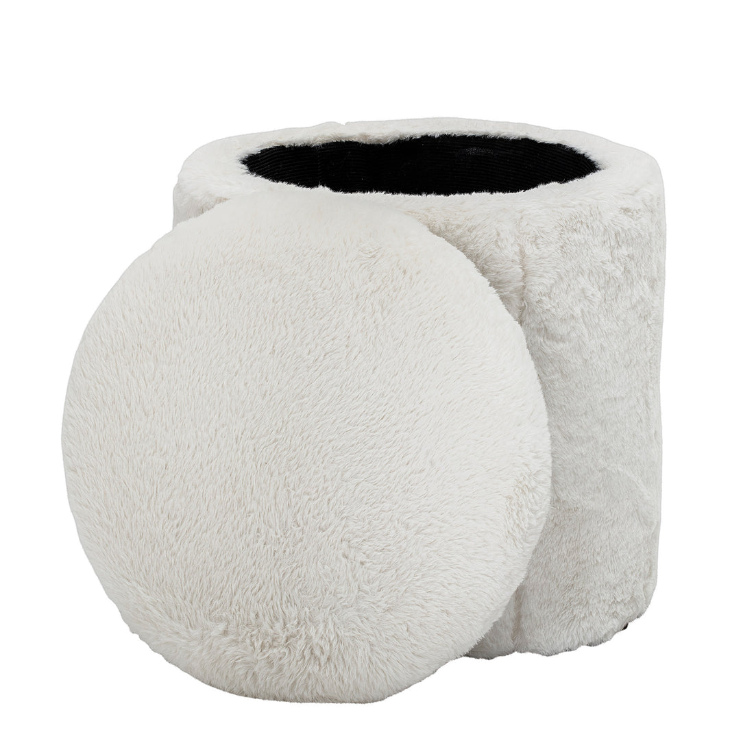 BLOOMINGVILLE MINI Siabella Puf, Hvid, Polyester - D37xH40 cm - DesignGaragen.dk.