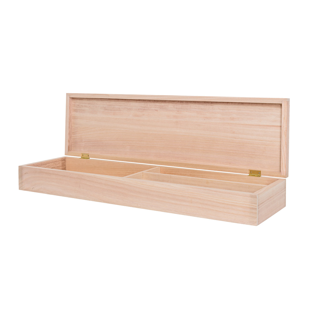 Hübsch - Opbevaringskasse, Natur, Kejsertræ L80xH10xB22 cm