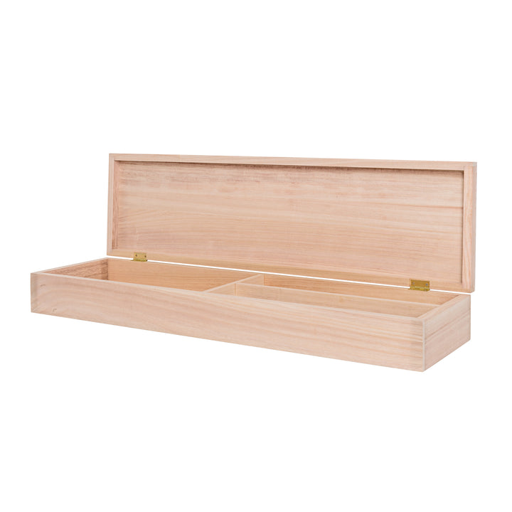 Hübsch - Opbevaringskasse, Natur, Kejsertræ L80xH10xB22 cm