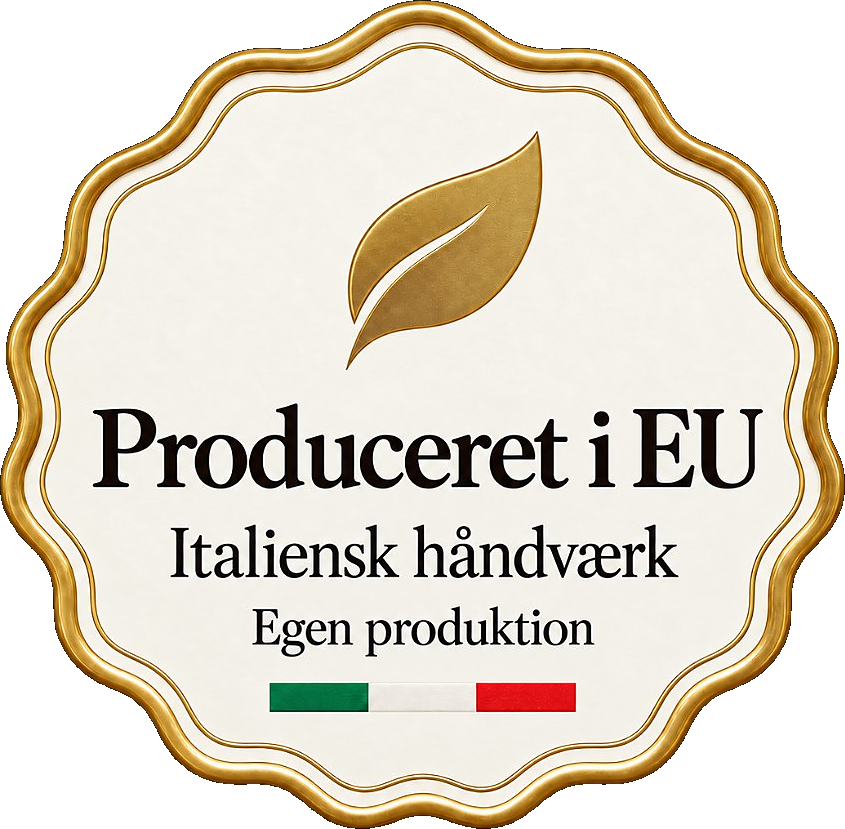 Produceret i EU — Italiensk håndværk — Egen produktion