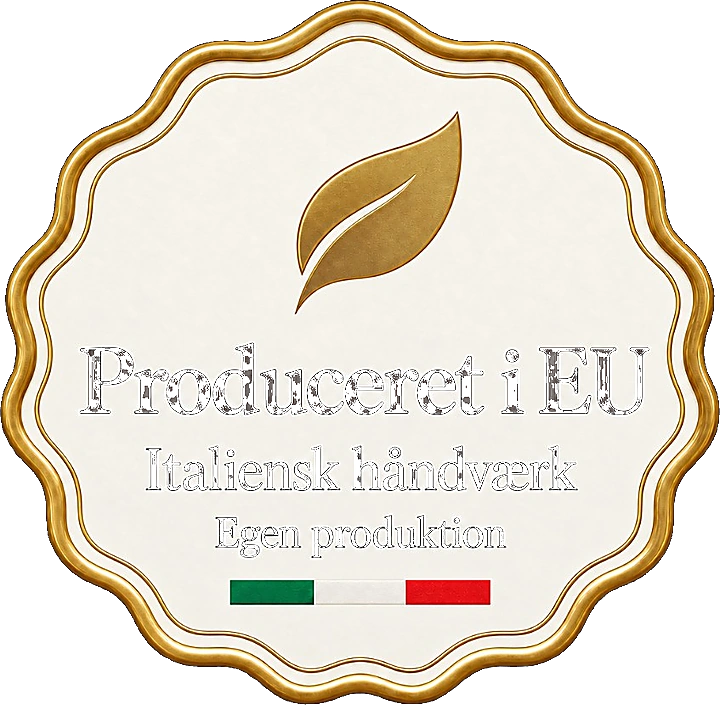 Produceret i EU — Italiensk håndværk — Egen produktion