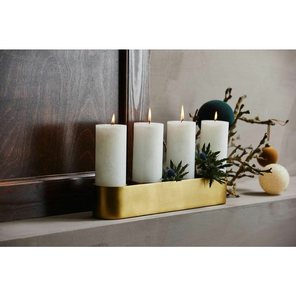 GILI lysestage – h7,5 cm – guld finish