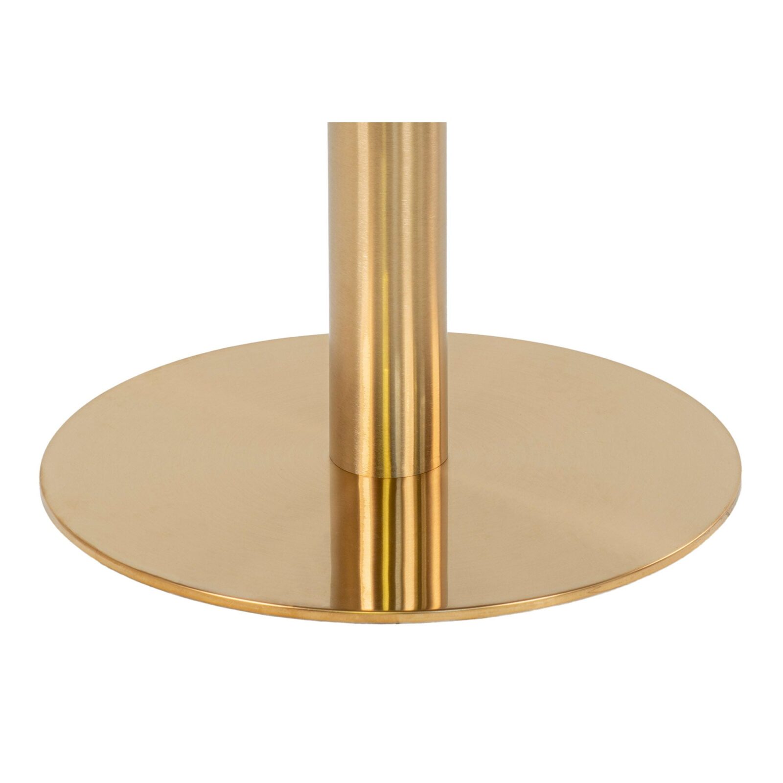 Bolzano Sofabord – Sofabord, marmor look bordplade, hvid, messing look base ø70×45 cm
