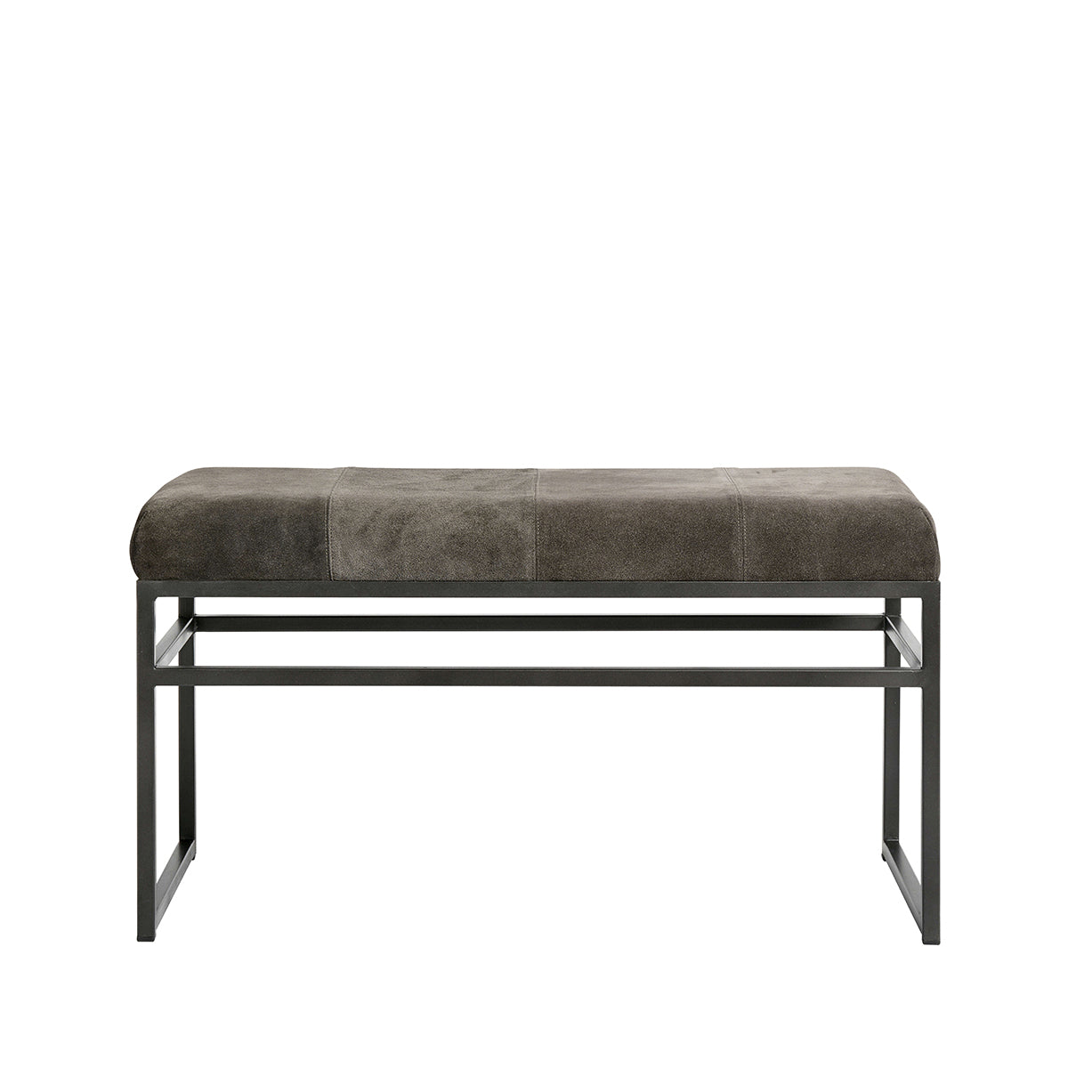Bænk Bronx S – Sort (LGB) – Jern/ruskind – W: 90 H: 50 D: 38 cm
