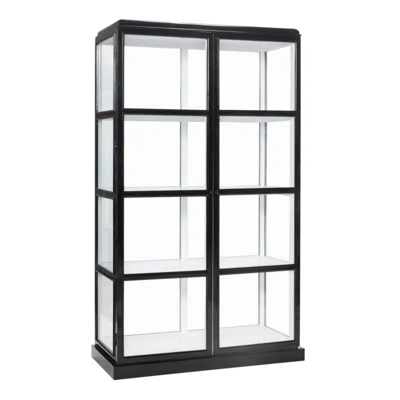 Display Vitrineskab Sort/Hvid
