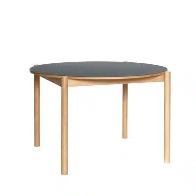 Oblique Spisebord Rund Sort
