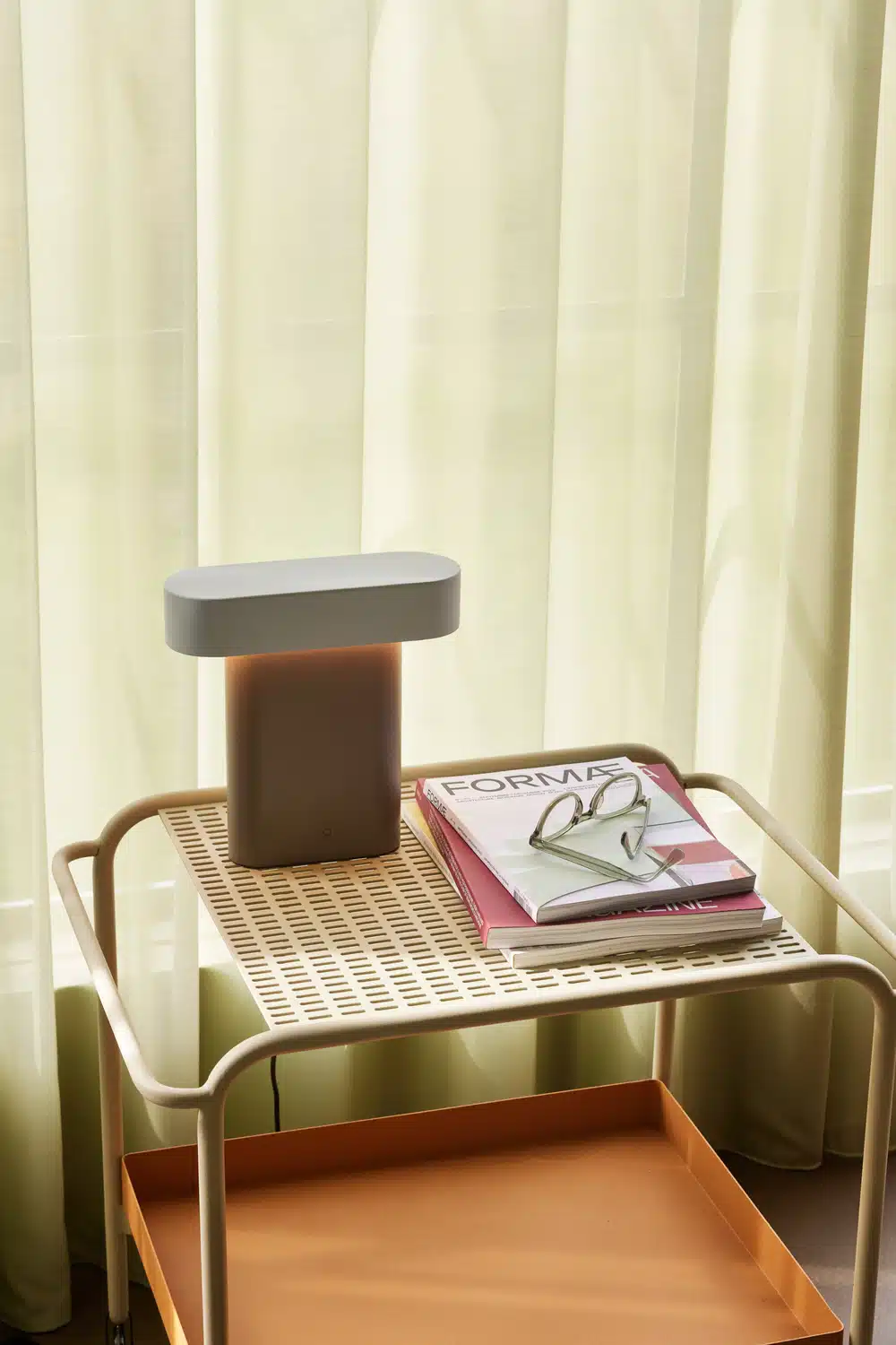 Sleek Bordlampe Brun/Lysegrå