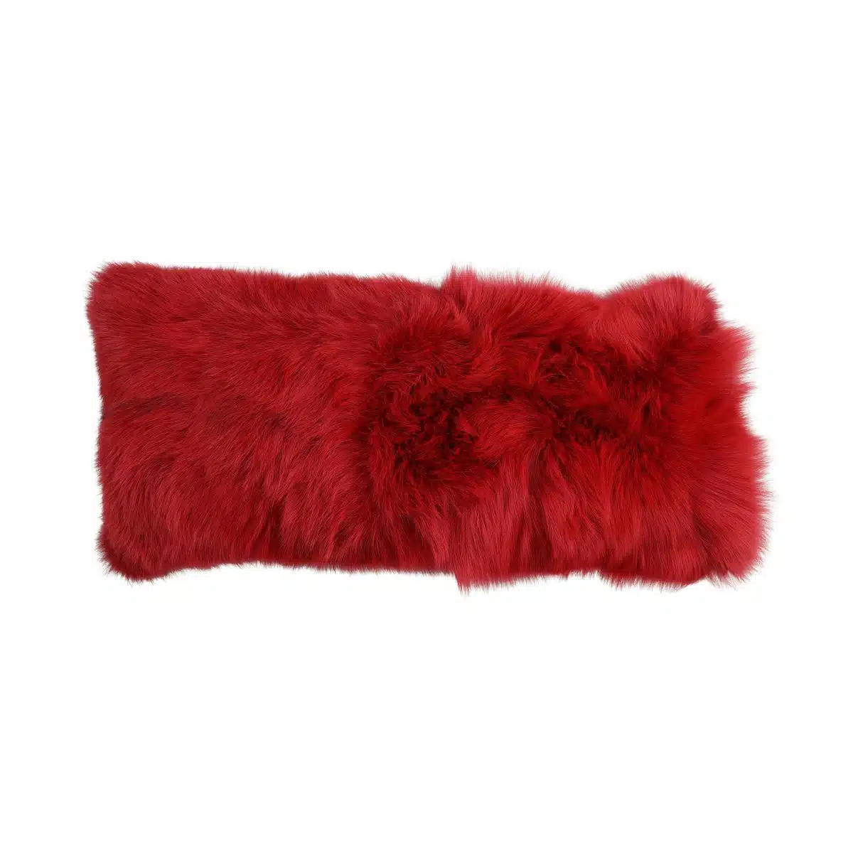 Premium Rævepude | Cashmere Bagside | Norge | Rød | 30×68 cm