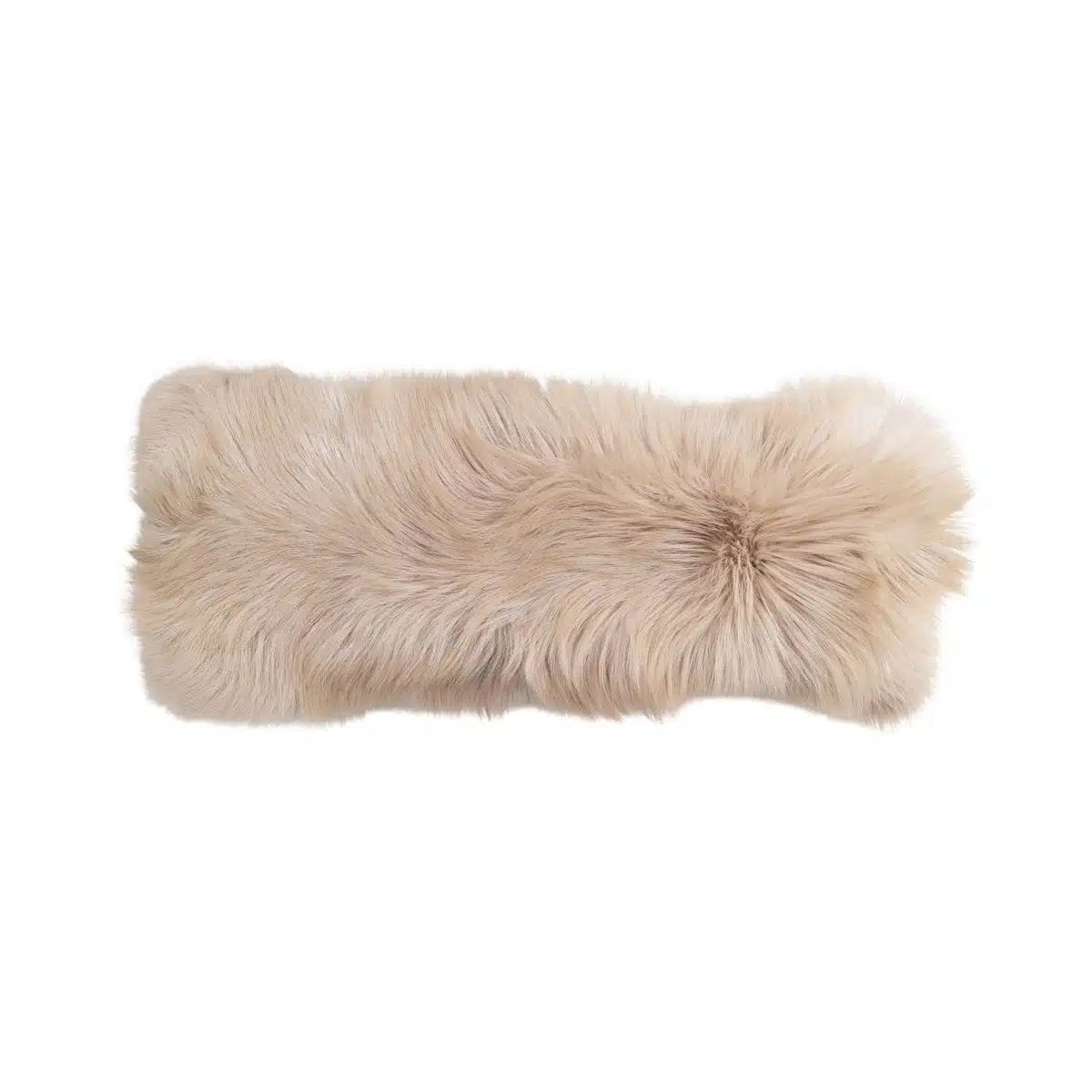 Premium Rævepude | Cashmere Bagside | Norge | Latte | 30×75 cm