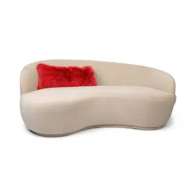 Premium Rævepude | Cashmere Bagside | Norge | Rød | 30x68 cm
