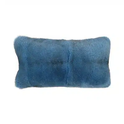 Premium rævepude | Kashmirbagside | Norge | Blå indigo | 50x32 cm
