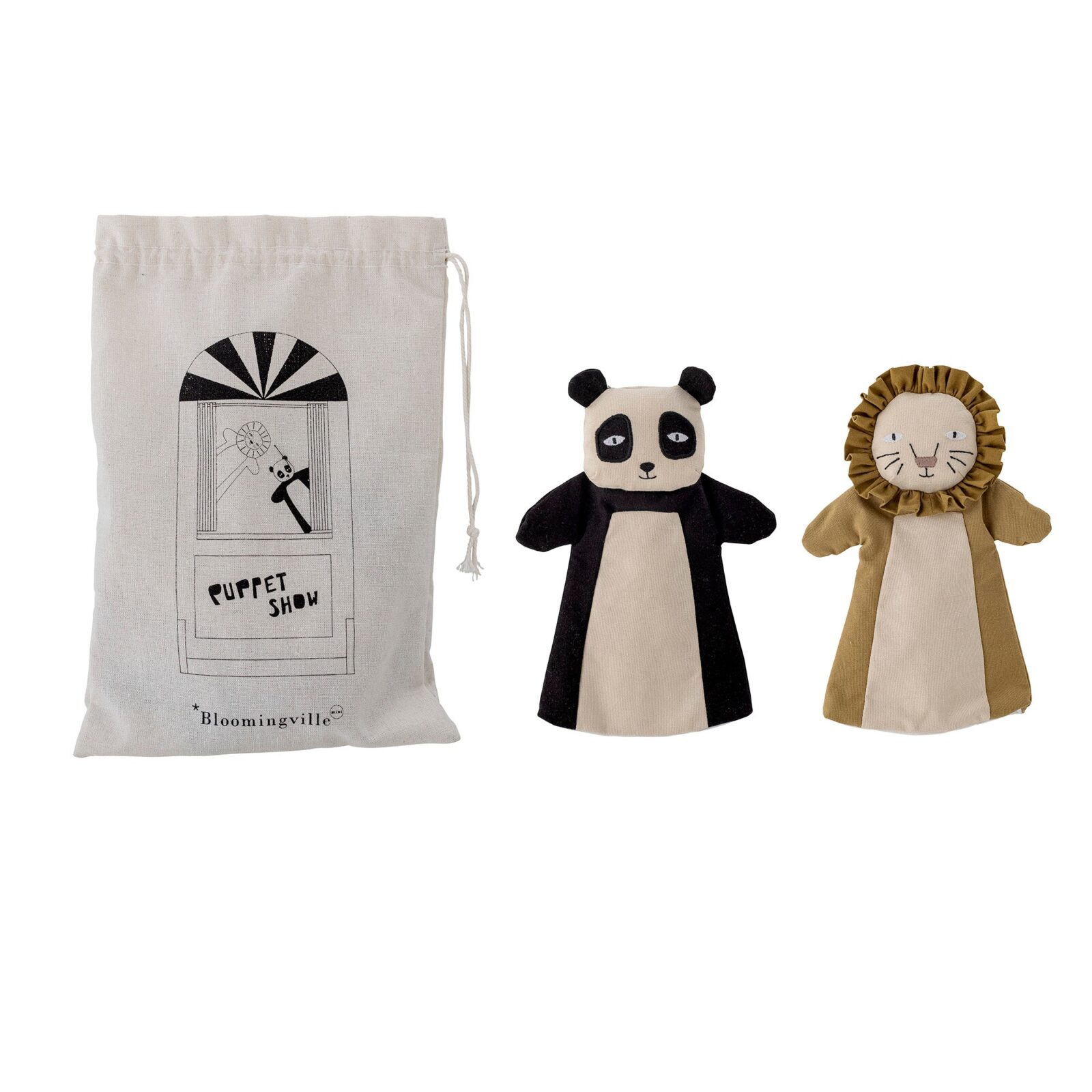 Flynn Hånddukke, Brun, Hør – L17xH24xW5 cm, Set of 2