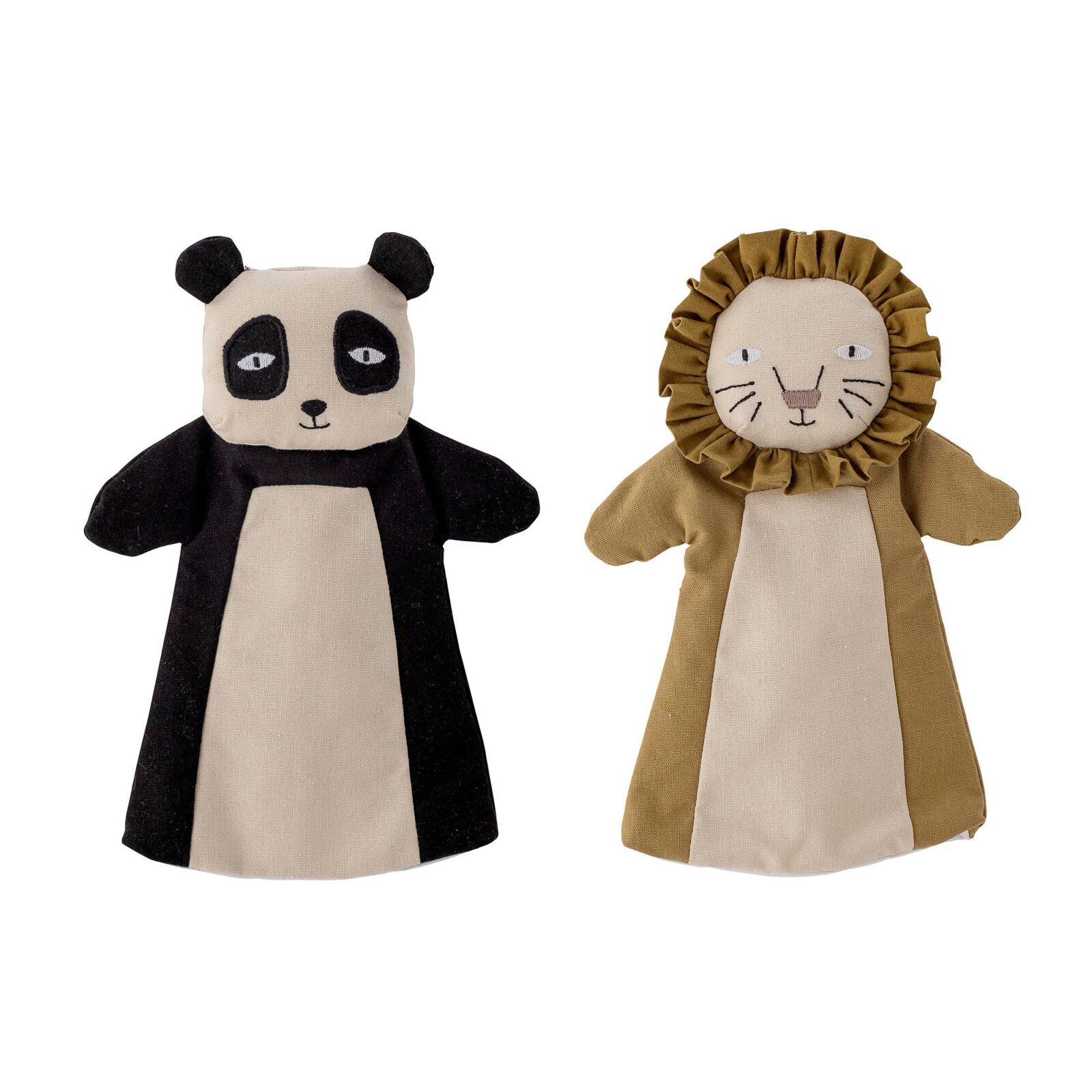 Flynn Hånddukke, Brun, Hør – L17xH24xW5 cm, Set of 2